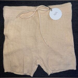 NIA Los Angeles waffle knit shorts nwt